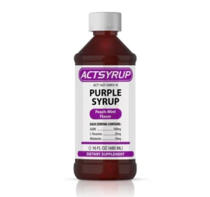 ACTSYRUP (16oz) Purple Peach-Mint Flavor